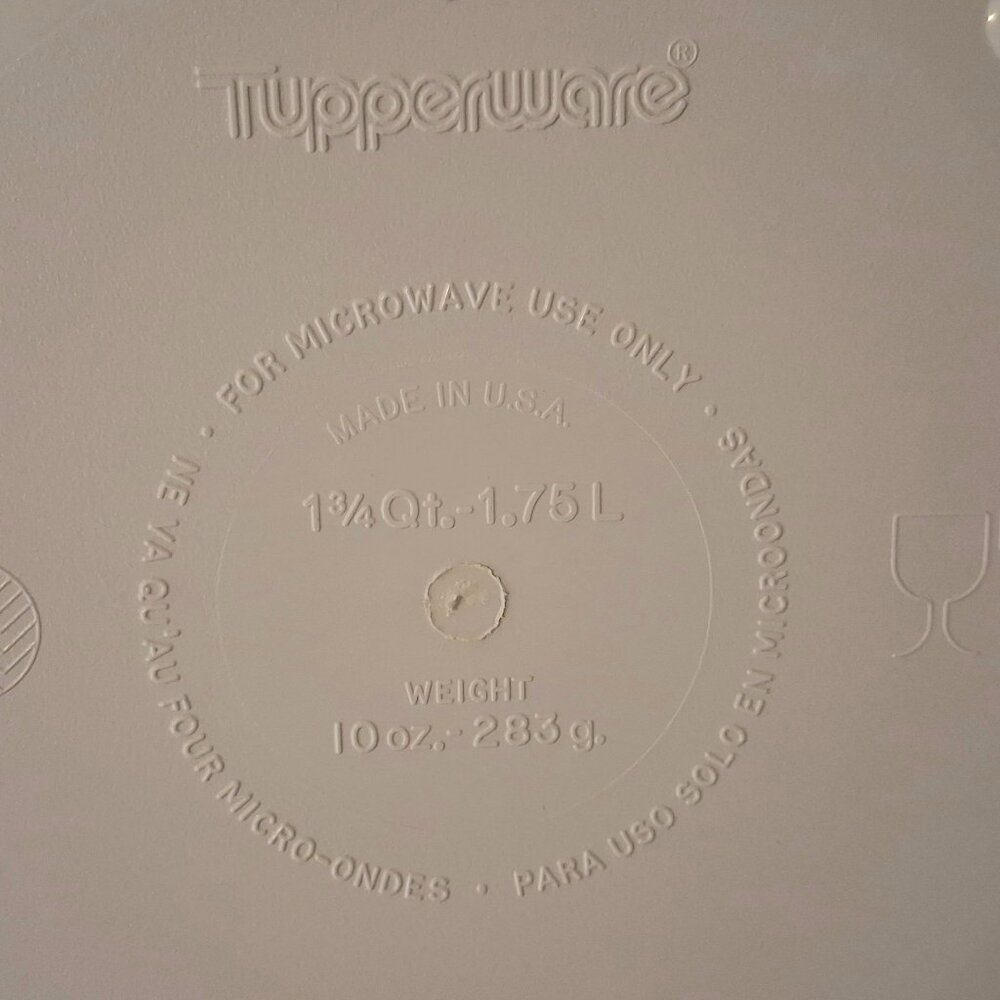 Tupperware Microwave Stack Cooker White 2 Piece 3 Qt -1 3/4 qt 2192 and 2210 - Picture 3 of 8
